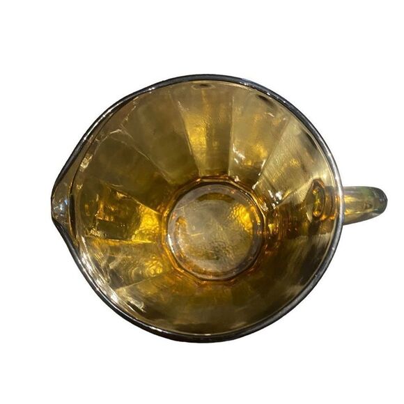 Vintage Amber Glass Jug Pitcher - Picture 5 of 8